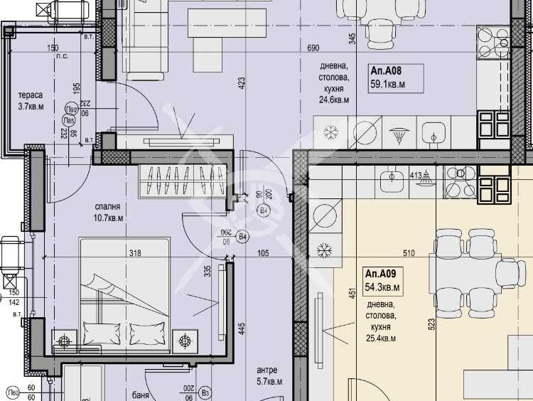 Двустаен апартамент в Пловдив, Христо Смирненски - 70 кв.м за 915 €/кв.м - Снимка #1