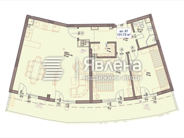 Тристаен апартамент в Варна, Чайка - 146 кв.м за 2322 €/кв.м - Снимка #1