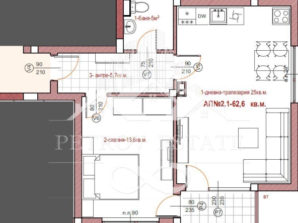 Двустаен апартамент в Велинград - 62 кв.м за 900 €/кв.м - Снимка #1