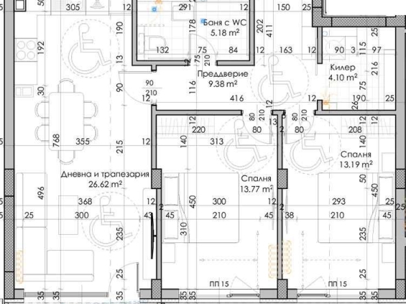 Тристаен апартамент в Пловдив, Южен - 105 кв.м за 485 €/кв.м - Снимка #1