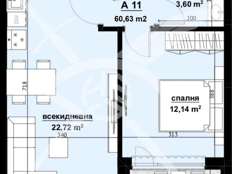 Едностаен апартамент в Бургас, Изгрев - 61 кв.м за 585 €/кв.м - Снимка #1