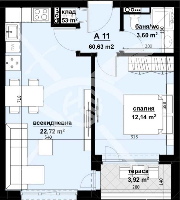 Едностаен апартамент в Бургас, Изгрев - 61 кв.м за 585 €/кв.м - Снимка #1