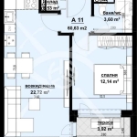 Едностаен апартамент в Бургас, Изгрев - 61 кв.м за 1148 €/кв.м - Снимка #1