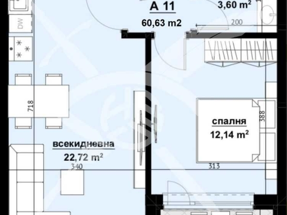 Едностаен апартамент в Бургас, Изгрев - 61 кв.м за 1148 €/кв.м - Снимка #1