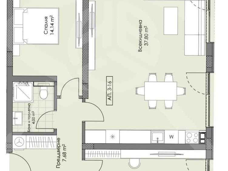 Тристаен апартамент в Пловдив, Остромила - 122 кв.м за 590 €/кв.м - Снимка #1
