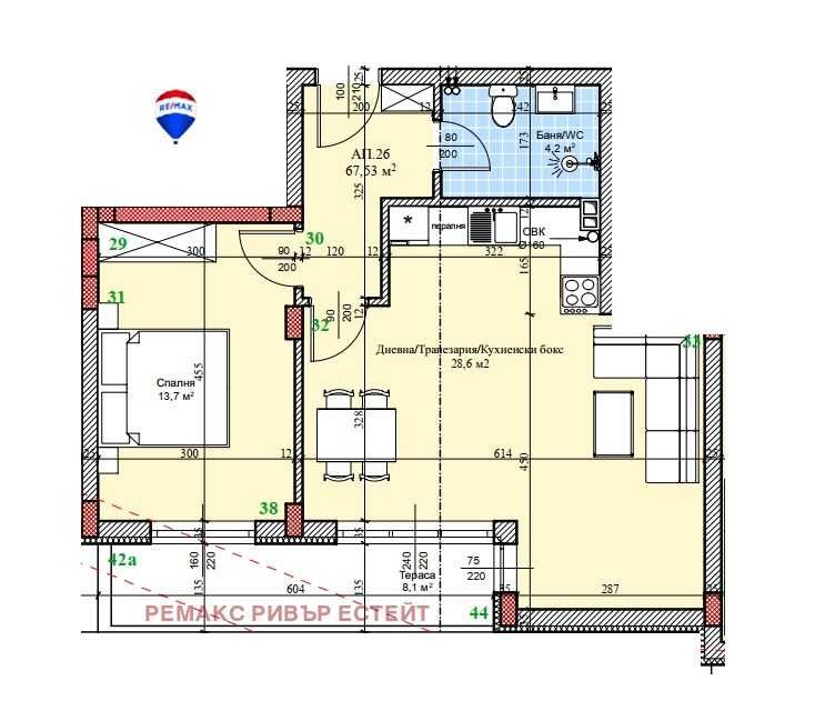 Двустаен апартамент в Русе, Широк център - 84 кв.м за 659 €/кв.м - Снимка #1