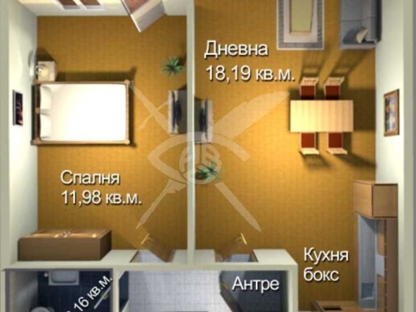 Двустаен апартамент в Бургас, Меден рудник - зона А - 57 кв.м за 1079 €/кв.м - Снимка #1