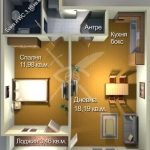 Двустаен апартамент в Бургас, Меден рудник - зона А - 60 кв.м за 1040 €/кв.м - Снимка #1