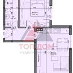 Двустаен апартамент в Варна, Виница - 52 кв.м за 1345 €/кв.м - Снимка #1