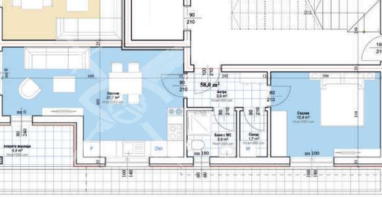 Двустаен апартамент в Асеновград - 70 кв.м за 1210 €/кв.м - Снимка #1