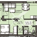 Двустаен апартамент в Бургас, Изгрев - 69 кв.м за 1154 €/кв.м - Снимка #1