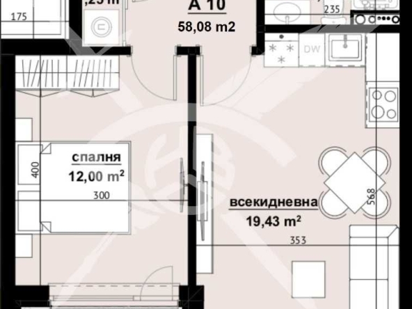 Двустаен апартамент в Бургас, Изгрев - 58 кв.м за 598 €/кв.м - Снимка #1