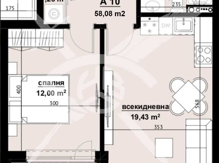 Двустаен апартамент в Бургас, Изгрев - 58 кв.м за 598 €/кв.м - Снимка #1