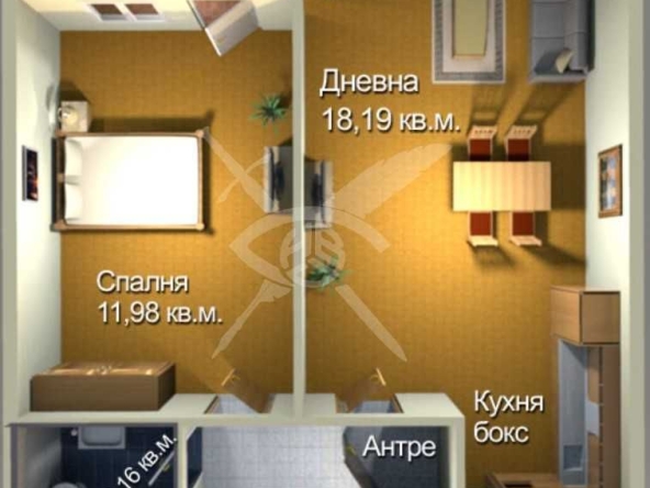 Двустаен апартамент в Бургас, Меден рудник - зона А - 57 кв.м за 1079 €/кв.м - Снимка #1