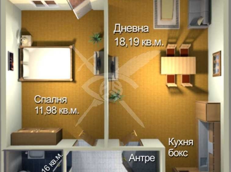 Двустаен апартамент в Бургас, Меден рудник - зона А - 57 кв.м за 1079 €/кв.м - Снимка #1