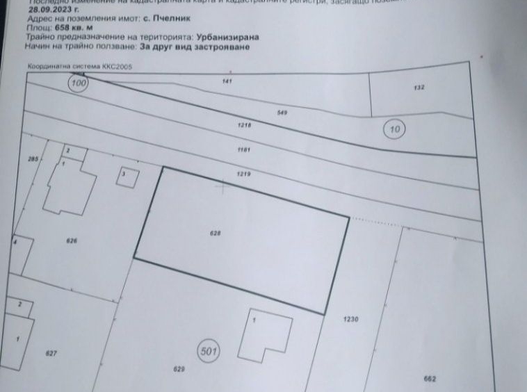 Парцел в с. Пчелник, Област Варна - 660 кв.м за 26 €/кв.м - Снимка #1