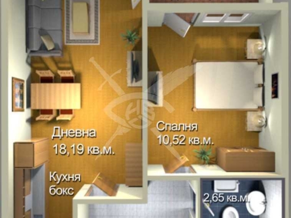 Двустаен апартамент в Бургас, Меден рудник - зона А - 55 кв.м за 1064 €/кв.м - Снимка #1