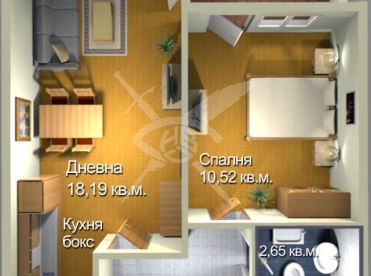 Двустаен апартамент в Бургас, Меден рудник - зона А - 55 кв.м за 1064 €/кв.м - Снимка #1