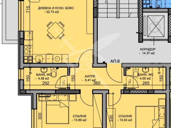 Тристаен апартамент в Пловдив, Христо Смирненски - 125 кв.м за 1502 €/кв.м - Снимка #1
