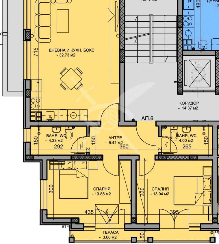 Тристаен апартамент в Пловдив, Христо Смирненски - 125 кв.м за 1502 €/кв.м - Снимка #1