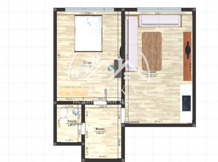 Двустаен апартамент в София, Банишора - 40 кв.м за 2500 €/кв.м - Снимка #1