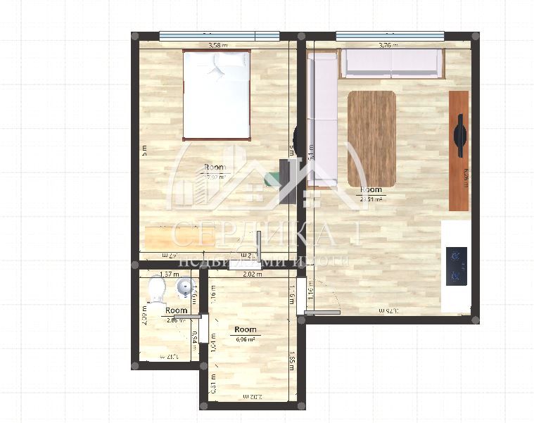 Двустаен апартамент в София, Банишора - 40 кв.м за 2500 €/кв.м - Снимка #1