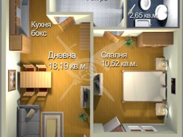 Двустаен апартамент в Бургас, Меден рудник - зона А - 55 кв.м за 1064 €/кв.м - Снимка #1