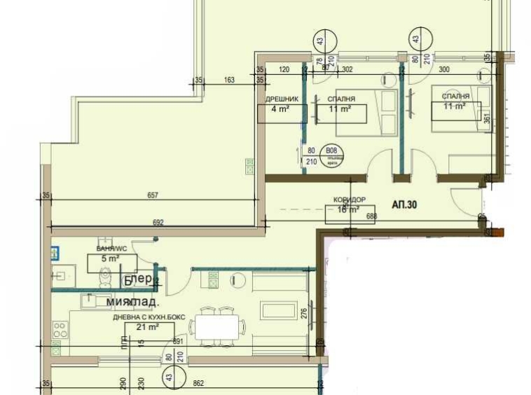 Тристаен апартамент в Търговище, Вароша - 203 кв.м за 1000 €/кв.м - Снимка #1