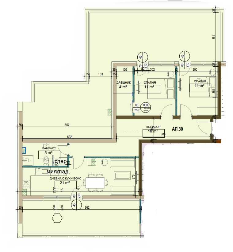 Тристаен апартамент в Търговище, Вароша - 203 кв.м за 1000 €/кв.м - Снимка #1
