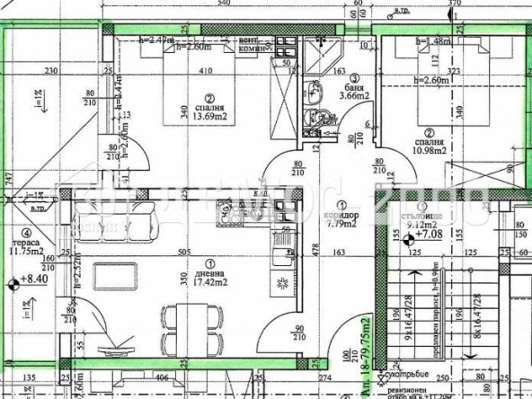Тристаен апартамент в Варна, Виница - 94 кв.м за 1502 €/кв.м - Снимка #1