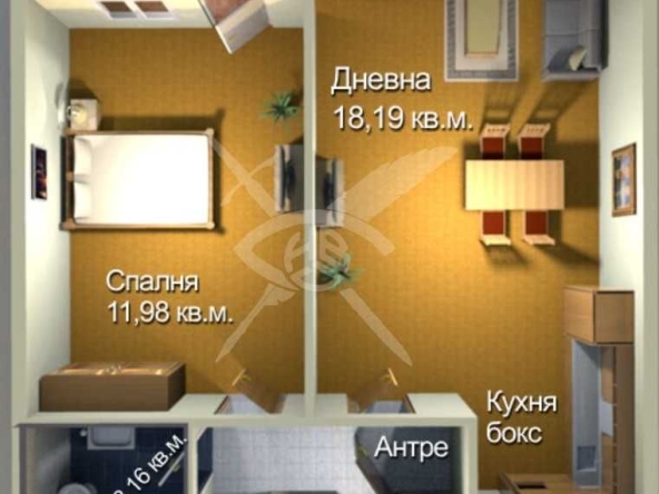 Двустаен апартамент в Бургас, Меден рудник - зона А - 57 кв.м за 1027 €/кв.м - Снимка #1