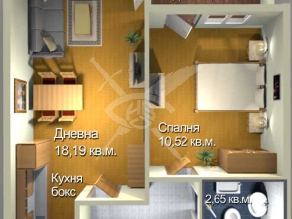 Двустаен апартамент в Бургас, Меден рудник - зона А - 55 кв.м за 1066 €/кв.м - Снимка #1