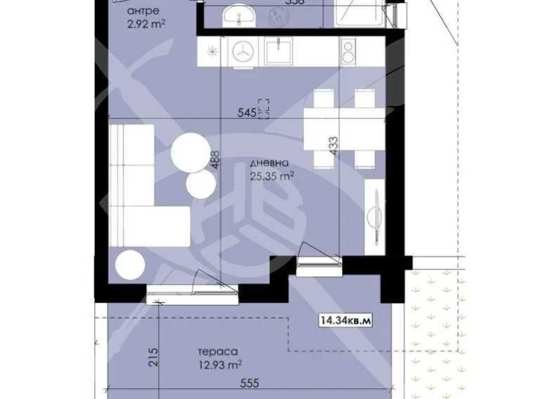 Едностаен апартамент в Созопол - 62 кв.м за 657 €/кв.м - Снимка #1