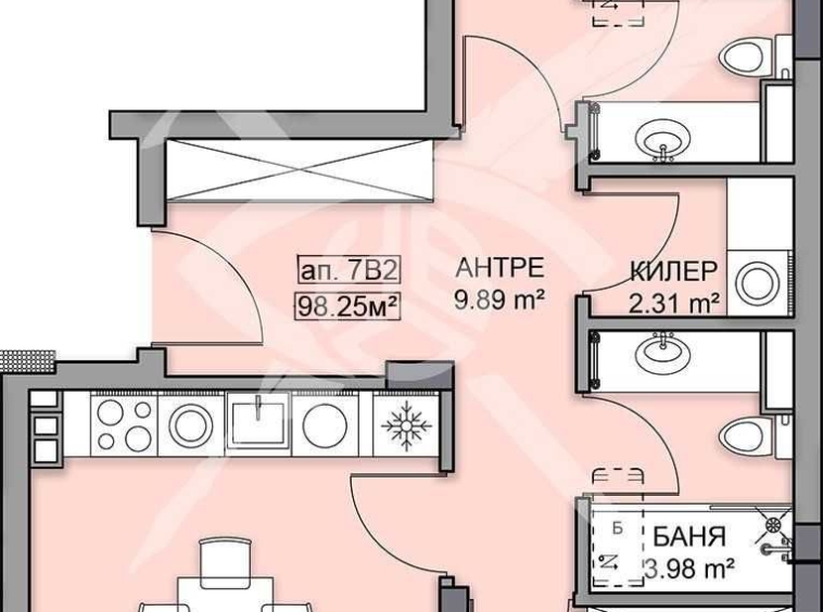 Тристаен апартамент в Пловдив, Кършияка - 116 кв.м за 1214 €/кв.м - Снимка #1