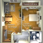 Двустаен апартамент в Бургас, Меден рудник - зона А - 55 кв.м за 1064 €/кв.м - Снимка #1