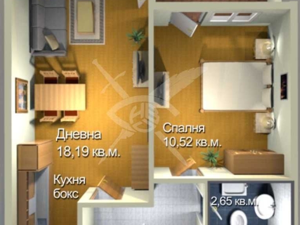 Двустаен апартамент в Бургас, Меден рудник - зона А - 55 кв.м за 1064 €/кв.м - Снимка #1