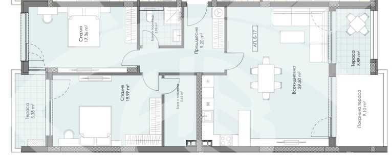 Тристаен апартамент в Пловдив, Остромила - 150 кв.м за 1125 €/кв.м - Снимка #1