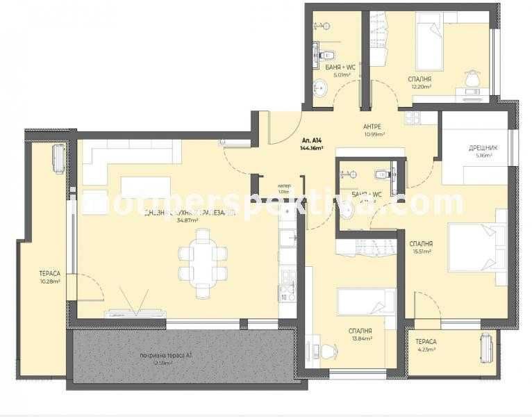 Многостаен апартамент в Пловдив, Остромила - 178 кв.м за 974 €/кв.м - Снимка #1