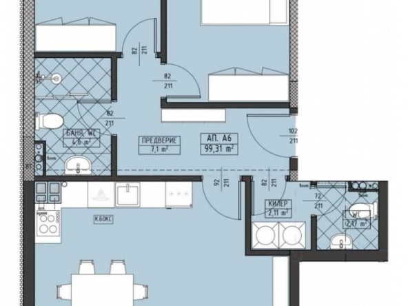 Тристаен апартамент в Пловдив, Христо Смирненски - 116 кв.м за 1005 €/кв.м - Снимка #1