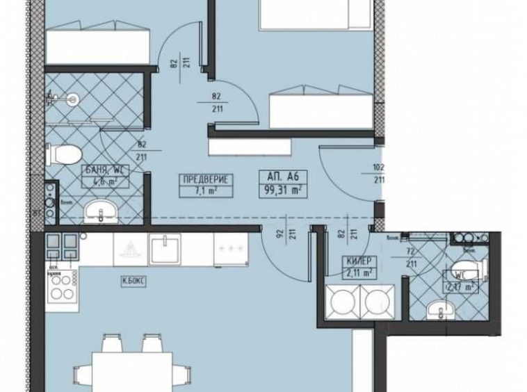 Тристаен апартамент в Пловдив, Христо Смирненски - 116 кв.м за 1005 €/кв.м - Снимка #1