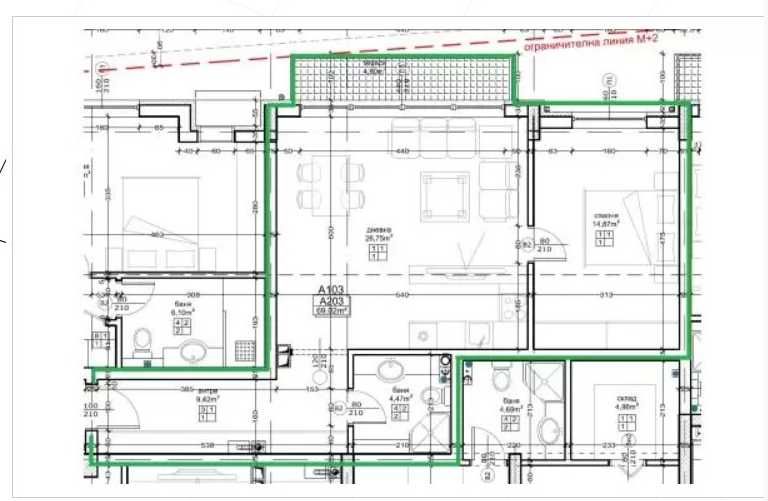 Двустаен апартамент в София, Малинова долина - 85 кв.м за 1348 €/кв.м - Снимка #1