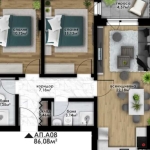 Тристаен апартамент в Пловдив, Остромила - 86 кв.м за 1050 €/кв.м - Снимка #1