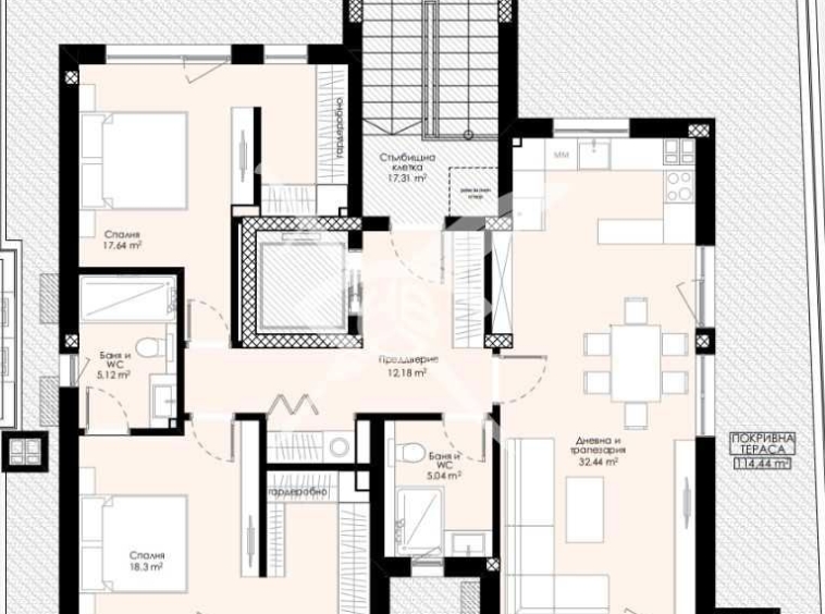 Тристаен апартамент в Пловдив, Христо Смирненски - 261 кв.м за 955 €/кв.м - Снимка #1