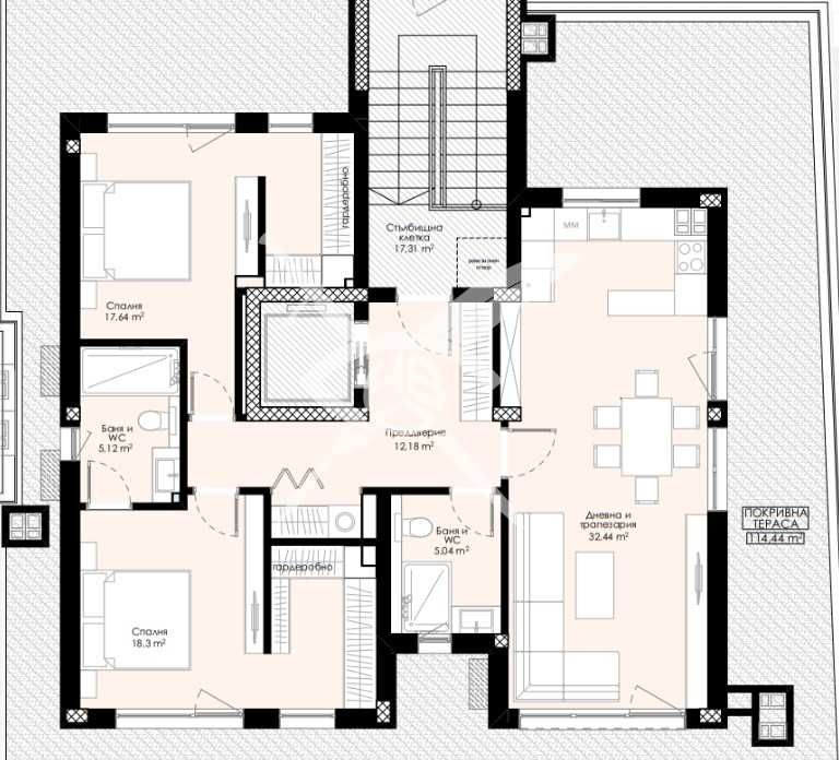 Тристаен апартамент в Пловдив, Христо Смирненски - 261 кв.м за 955 €/кв.м - Снимка #1