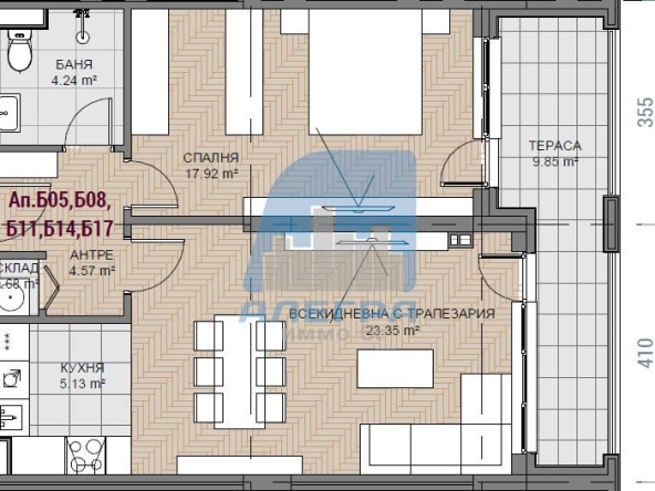 Двустаен апартамент в Пловдив, Каменица 1 - 93 кв.м за 2492 €/кв.м - Снимка #1