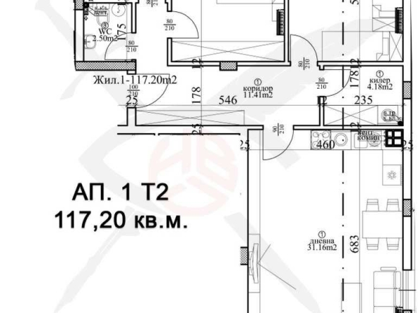 Тристаен апартамент в Варна, Гръцка махала - 136 кв.м за 1471 €/кв.м - Снимка #1