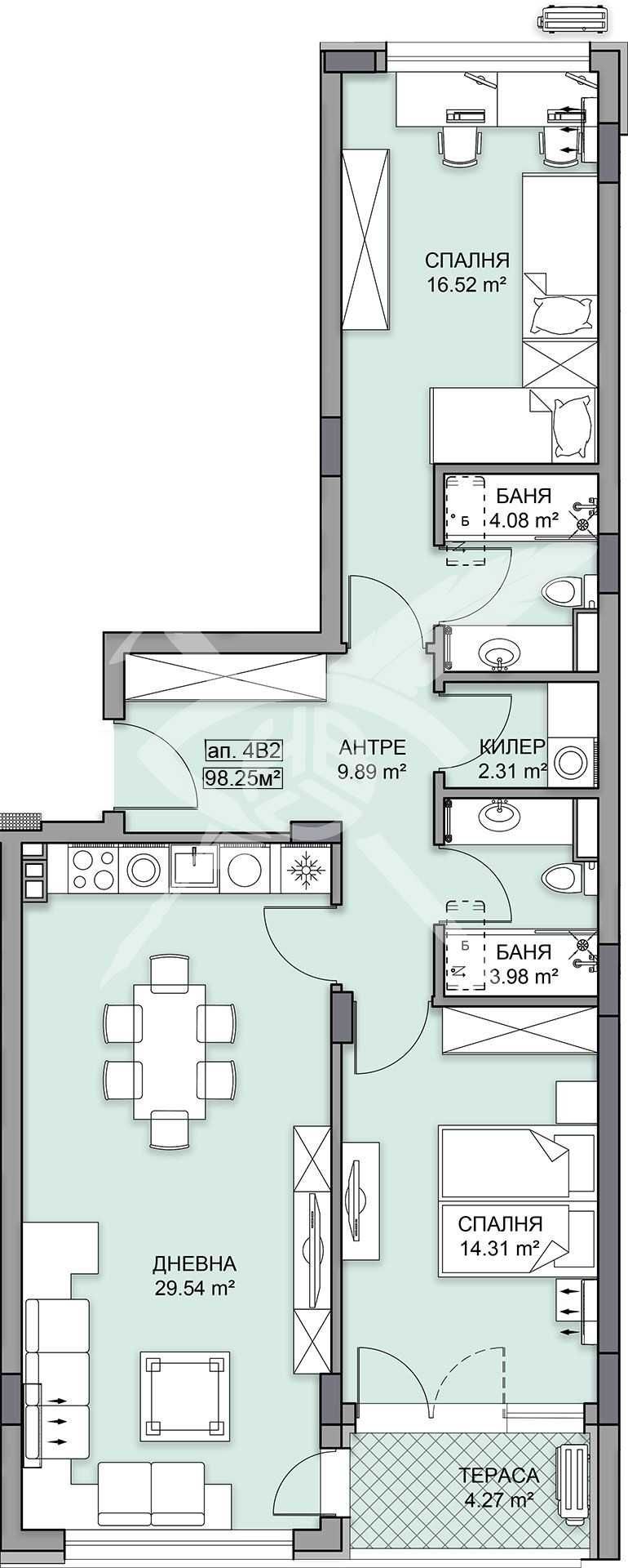 Дава се под наем Тристаен апартамент в Пловдив, Кършияка - 115 кв.м за 144334.08 € - Снимка #1