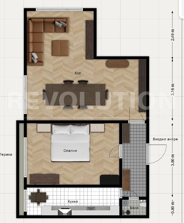 Тристаен апартамент в София, Яворов - 83 кв.м за 3735 €/кв.м - Снимка #1