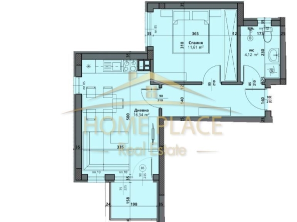 Двустаен апартамент в Варна, Виница - 53 кв.м за 866 €/кв.м - Снимка #1