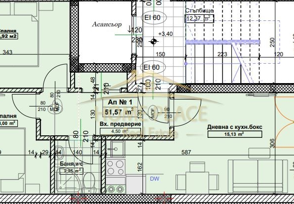Тристаен апартамент в Варна, Трошево - 70 кв.м за 1272 €/кв.м - Снимка #1